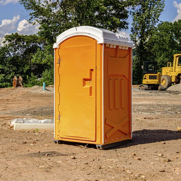 how often are the portable restrooms cleaned and serviced during a rental period in Stowe